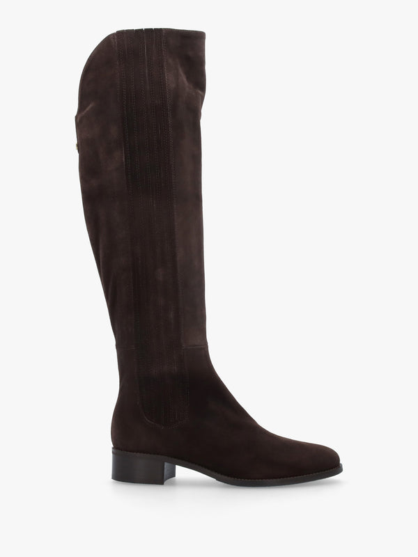 Miele Dark Brown Suede Knee Boots