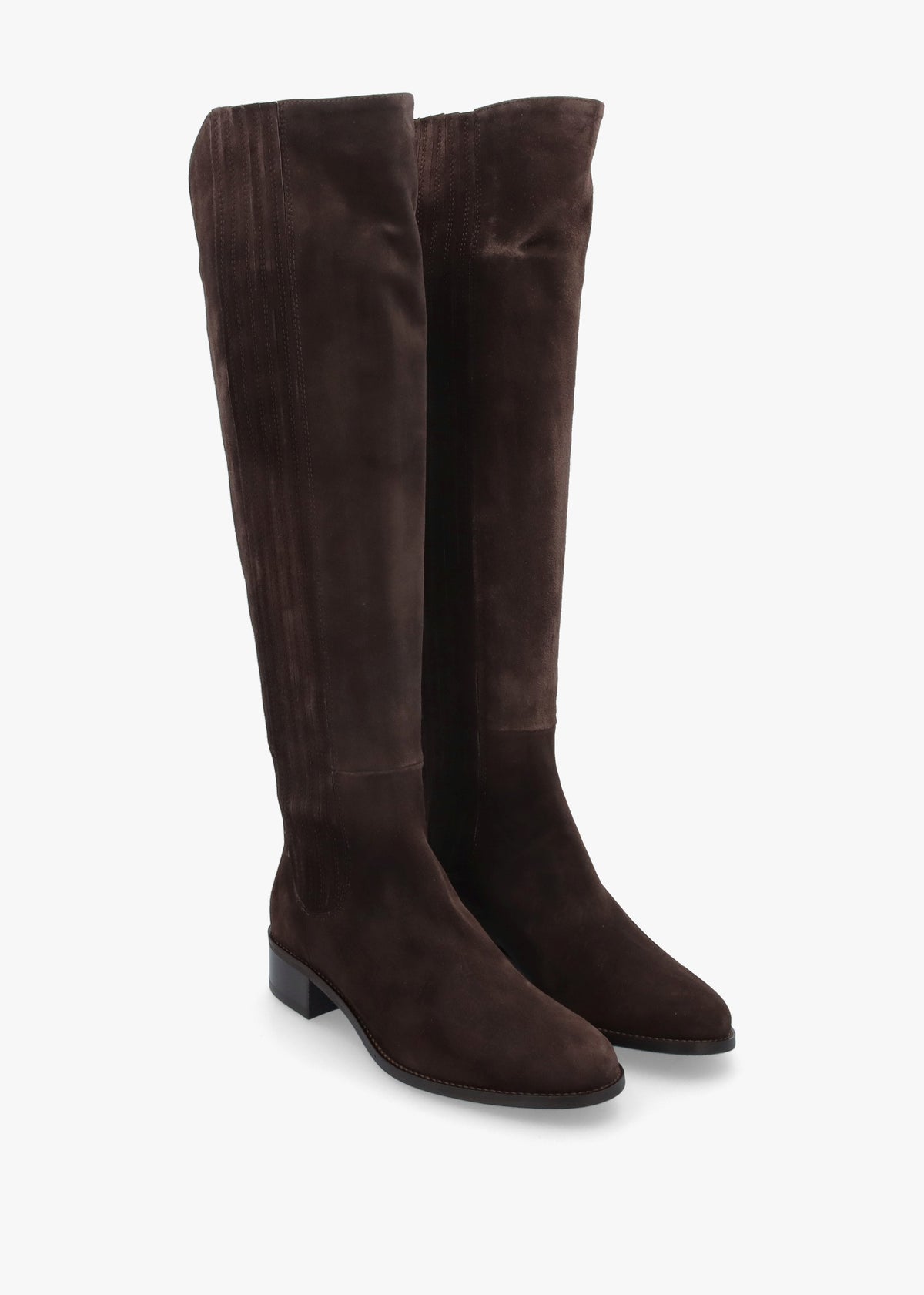 Miele Dark Brown Suede Knee Boots