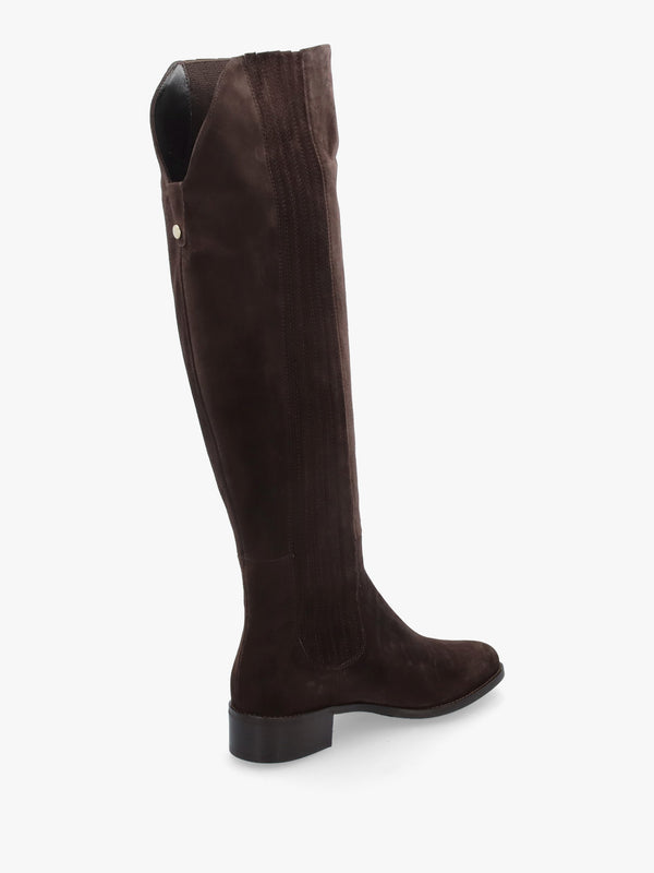 Miele Dark Brown Suede Knee Boots
