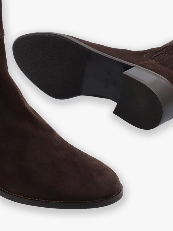 Daniel Miele Dark Brown Suede Knee Boots