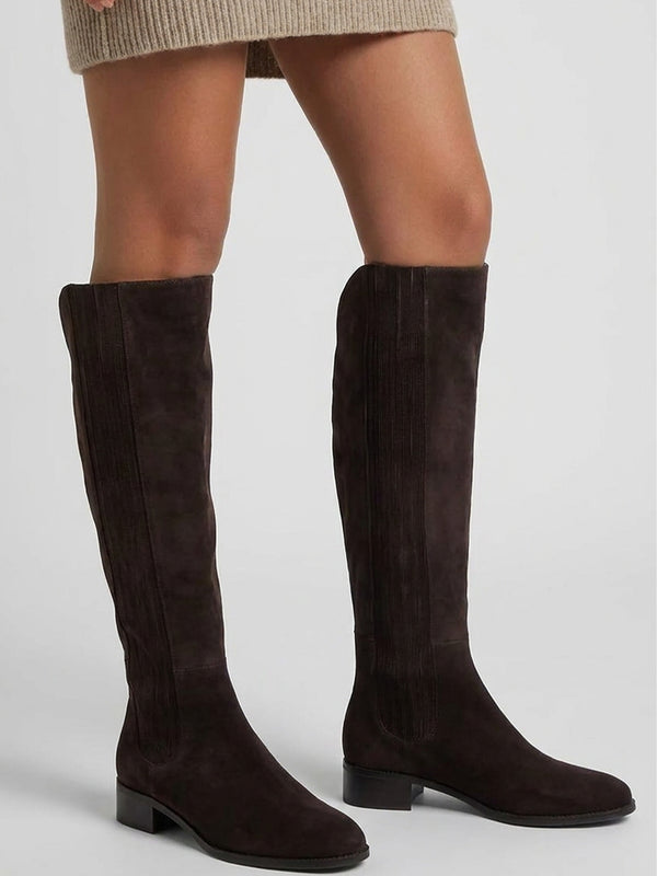 Daniel Miele Dark Brown Suede Knee Boots
