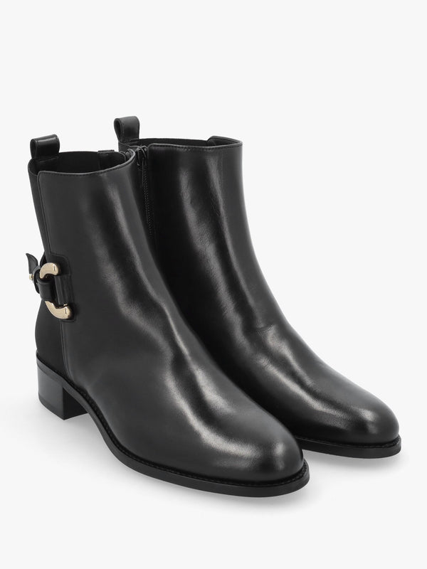 Daniel Mornorio Black Leather Ankle Boots