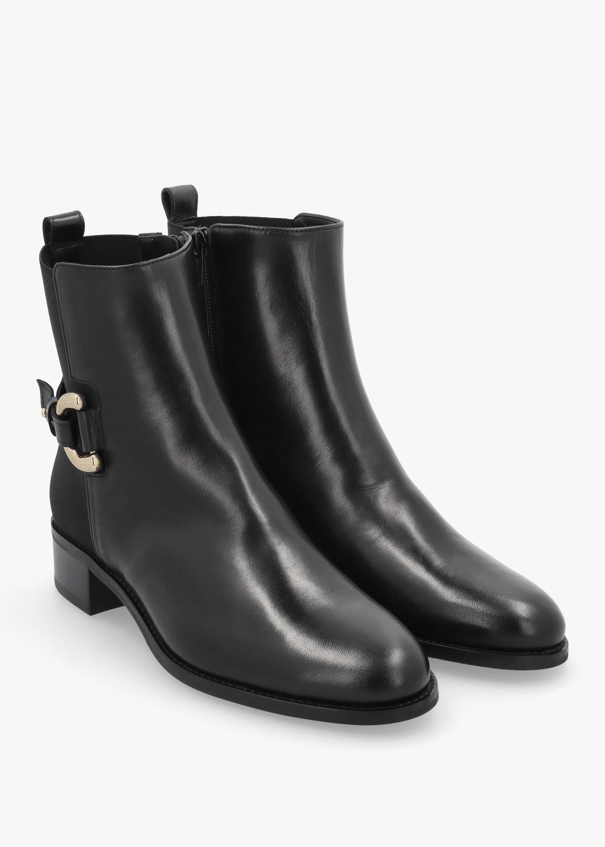 Daniel Mornorio Black Leather Ankle Boots