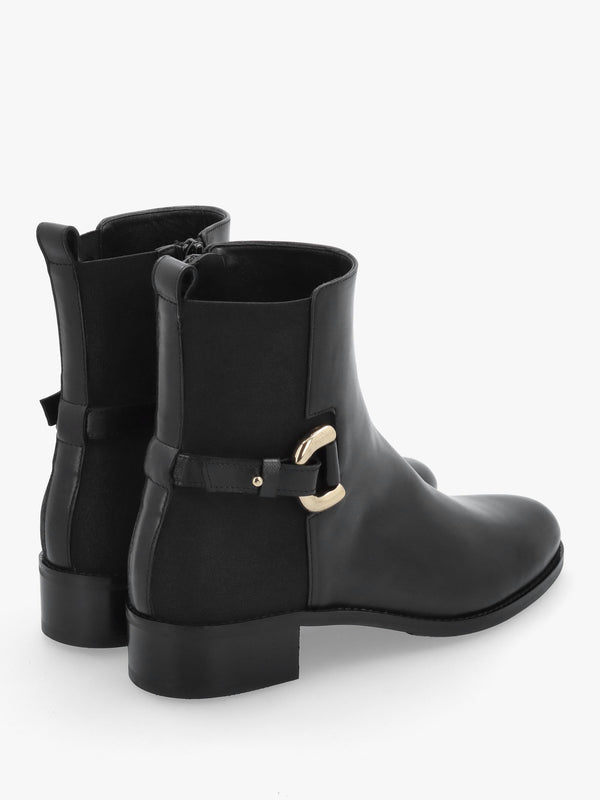 Daniel Mornorio Black Leather Ankle Boots