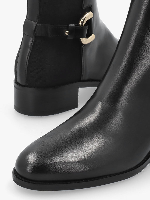 Daniel Mornorio Black Leather Ankle Boots