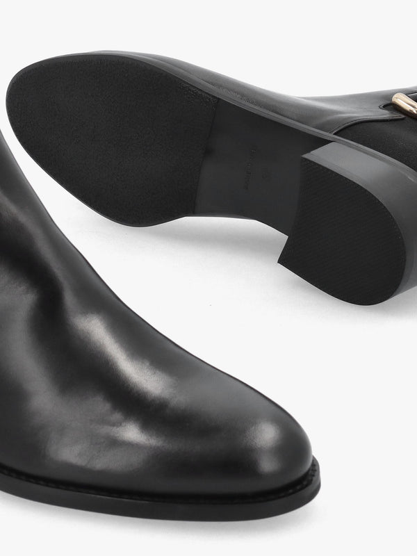 Daniel Mornorio Black Leather Ankle Boots