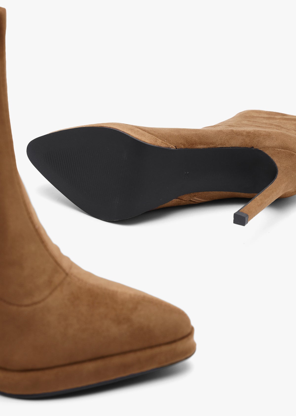 Daniel Ranny Light Brown Suedette Platform High Heel Ankle Boots