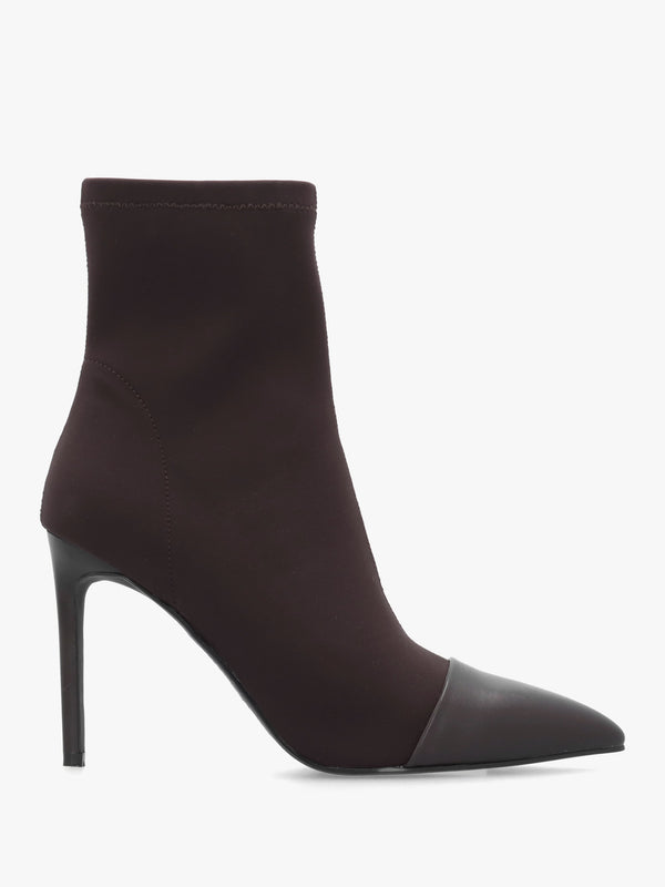 Rare Black Stretch Heeled Ankle Sock Boots