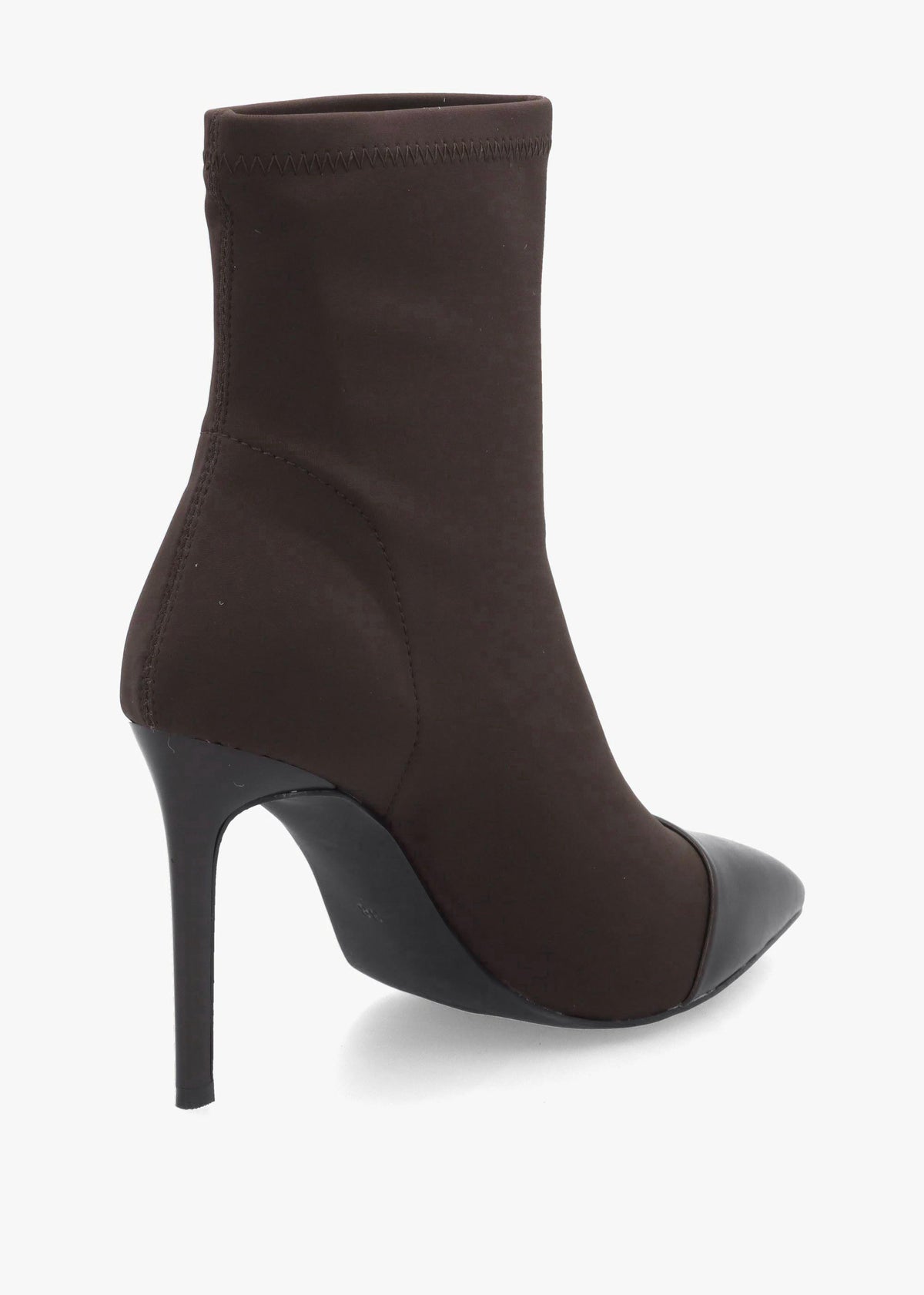 DANIEL Rare Brown Stretch Heeled Ankle Sock Boots