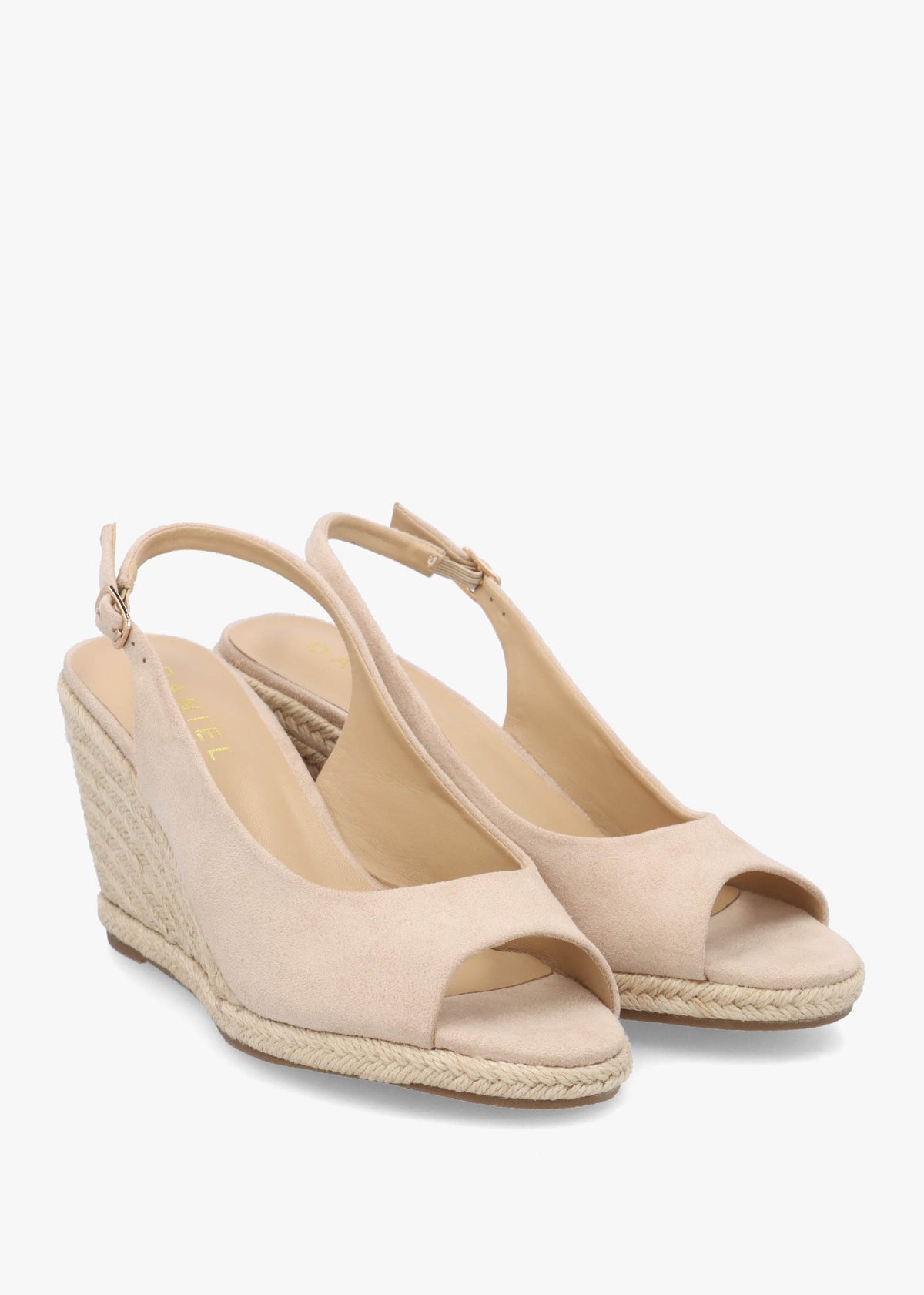 Ruby Beige Sling Back Espadrille Wedge Sandals