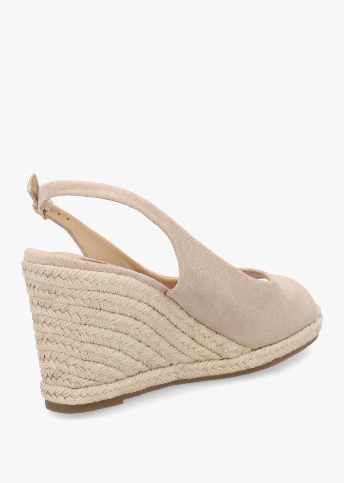 Ruby Beige Sling Back Espadrille Wedge Sandals