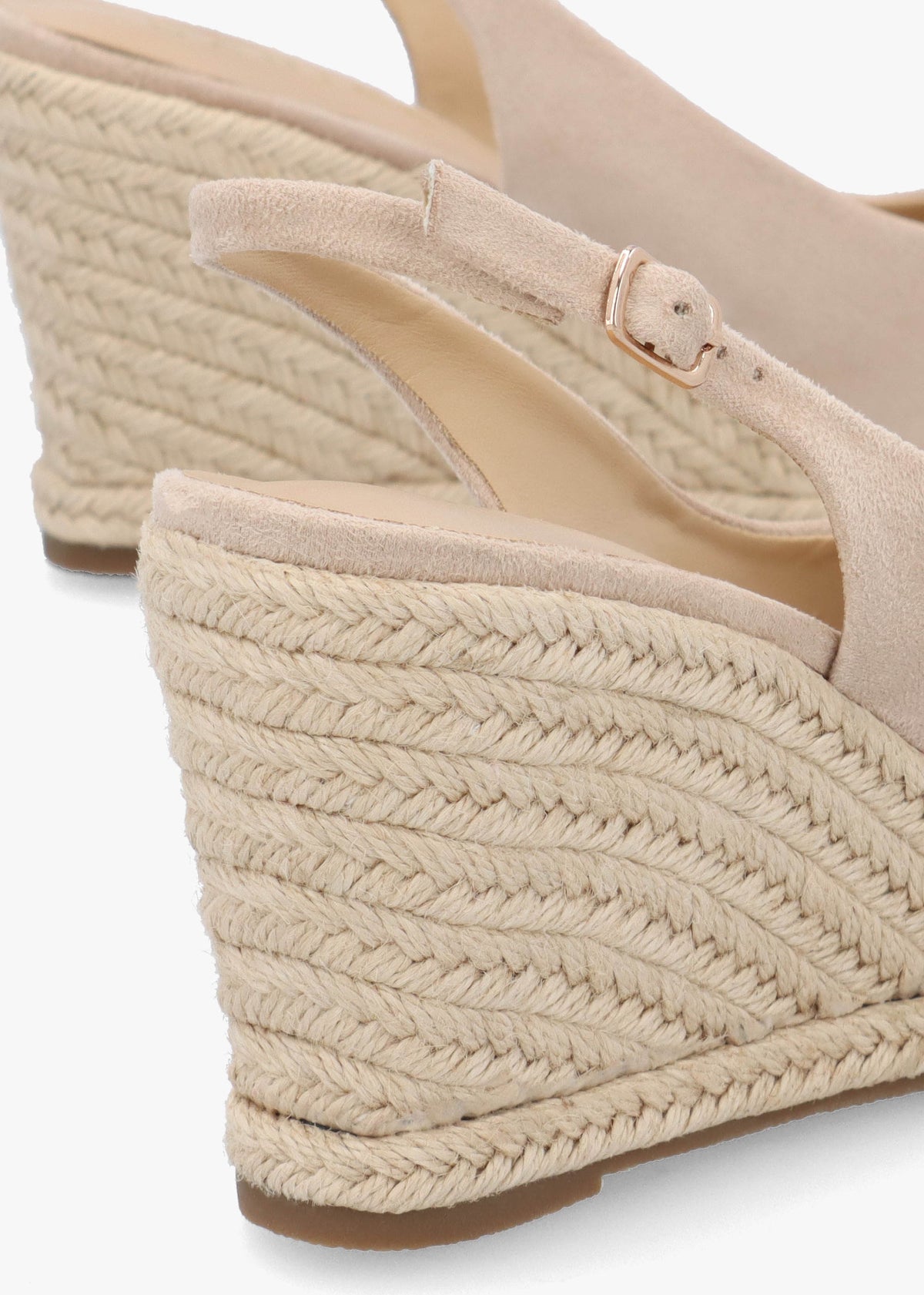 Ruby Beige Sling Back Espadrille Wedge Sandals
