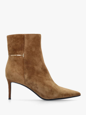Daniel Saintly Light Brown Suede Mid Heel Ankle Boots