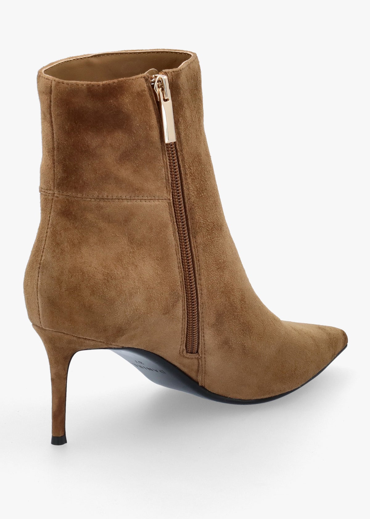 Daniel Saintly Light Brown Suede Mid Heel Ankle Boots