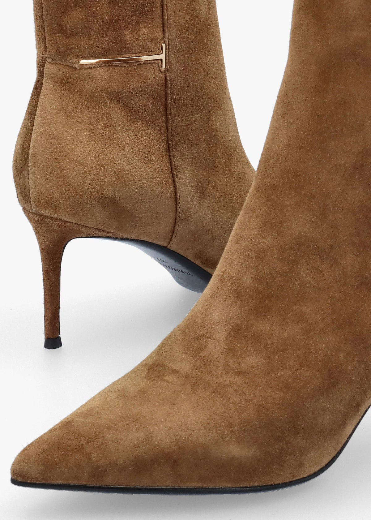 Daniel Saintly Light Brown Suede Mid Heel Ankle Boots