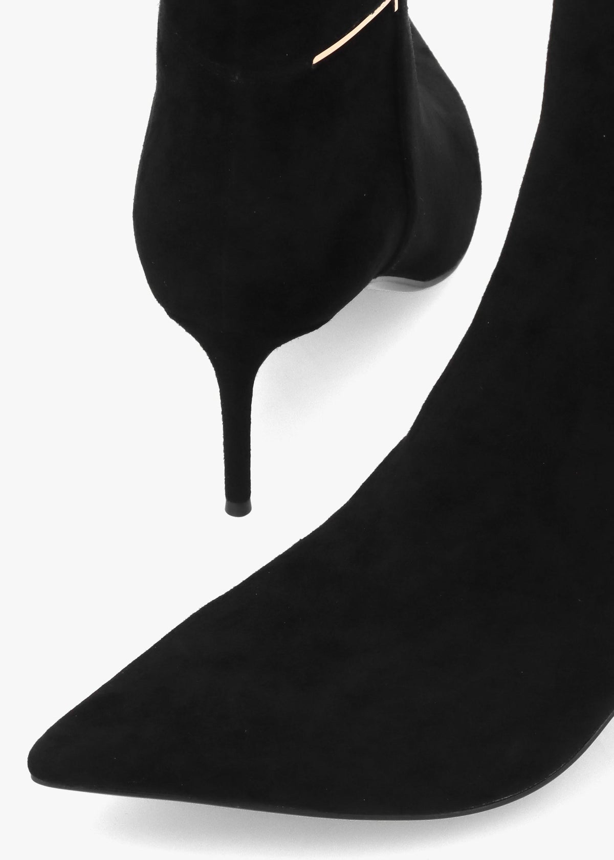 DANIEL Saintly Black Suede Mid Heel Ankle Boots