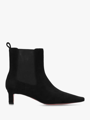 Sanctuary Black Suede Low Heel Chelsea Boots