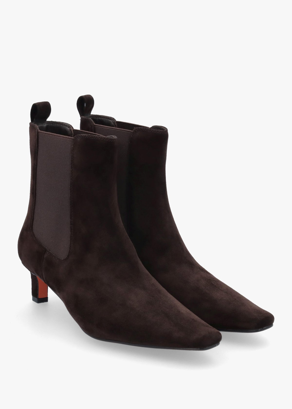 Daniel Sanctuary Brown Suede Low Heel Chelsea Boots