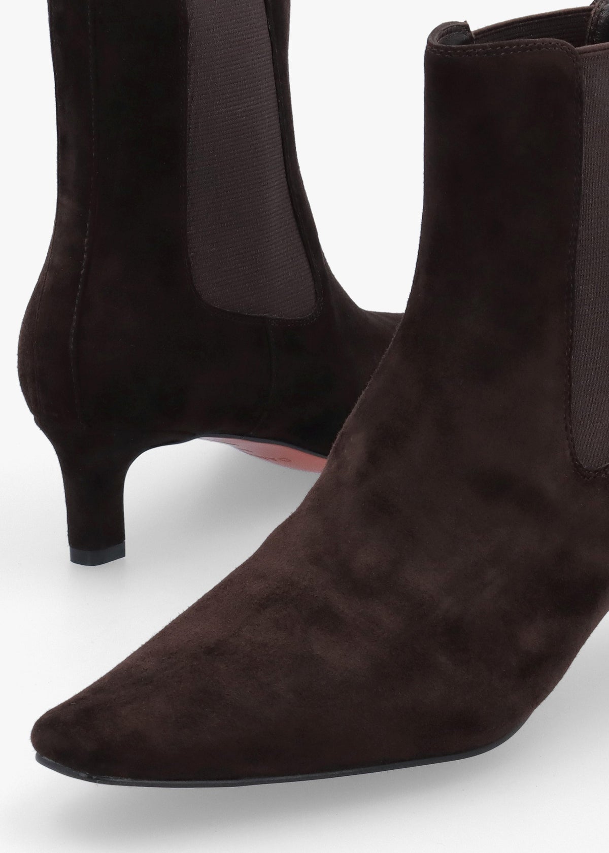 Daniel Sanctuary Brown Suede Low Heel Chelsea Boots
