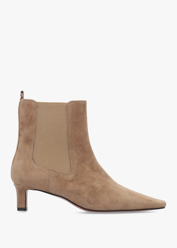 Sanctuary Tan Suede Low Heel Chelsea Boots