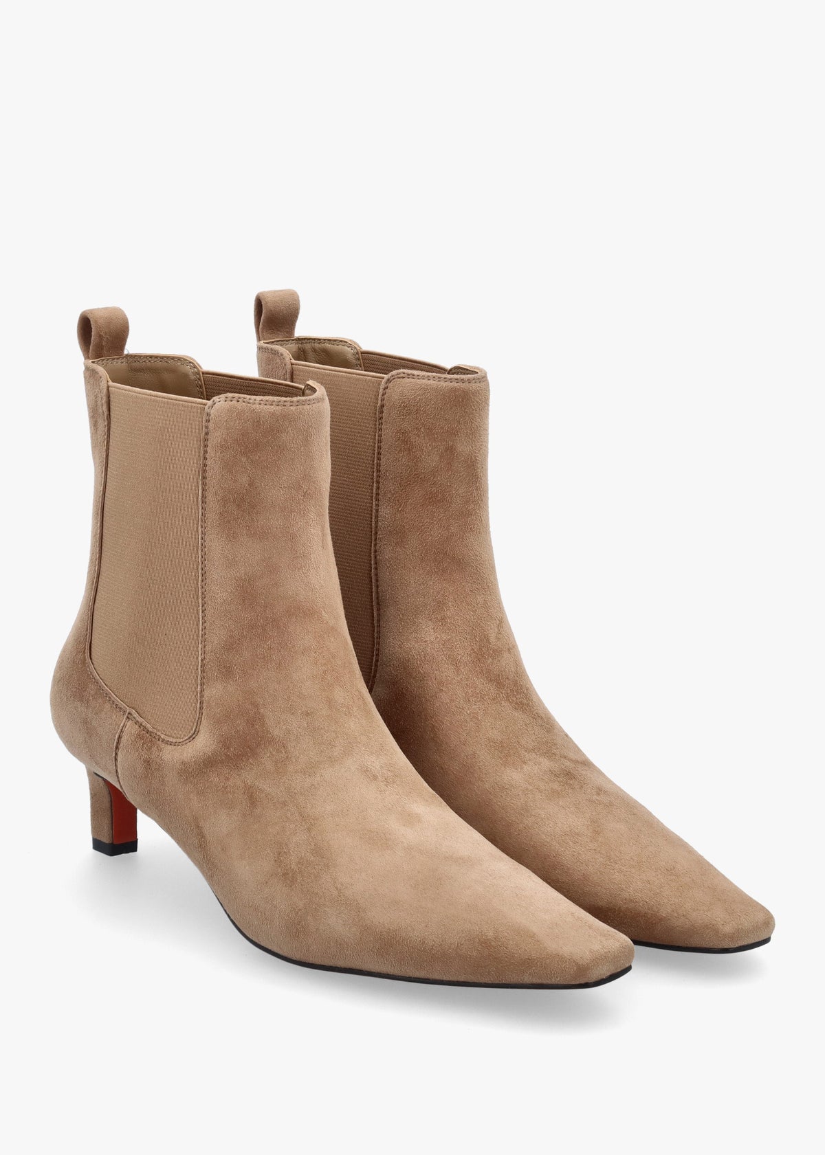 Daniel Sanctuary Beige Suede Low Heel Chelsea Boots