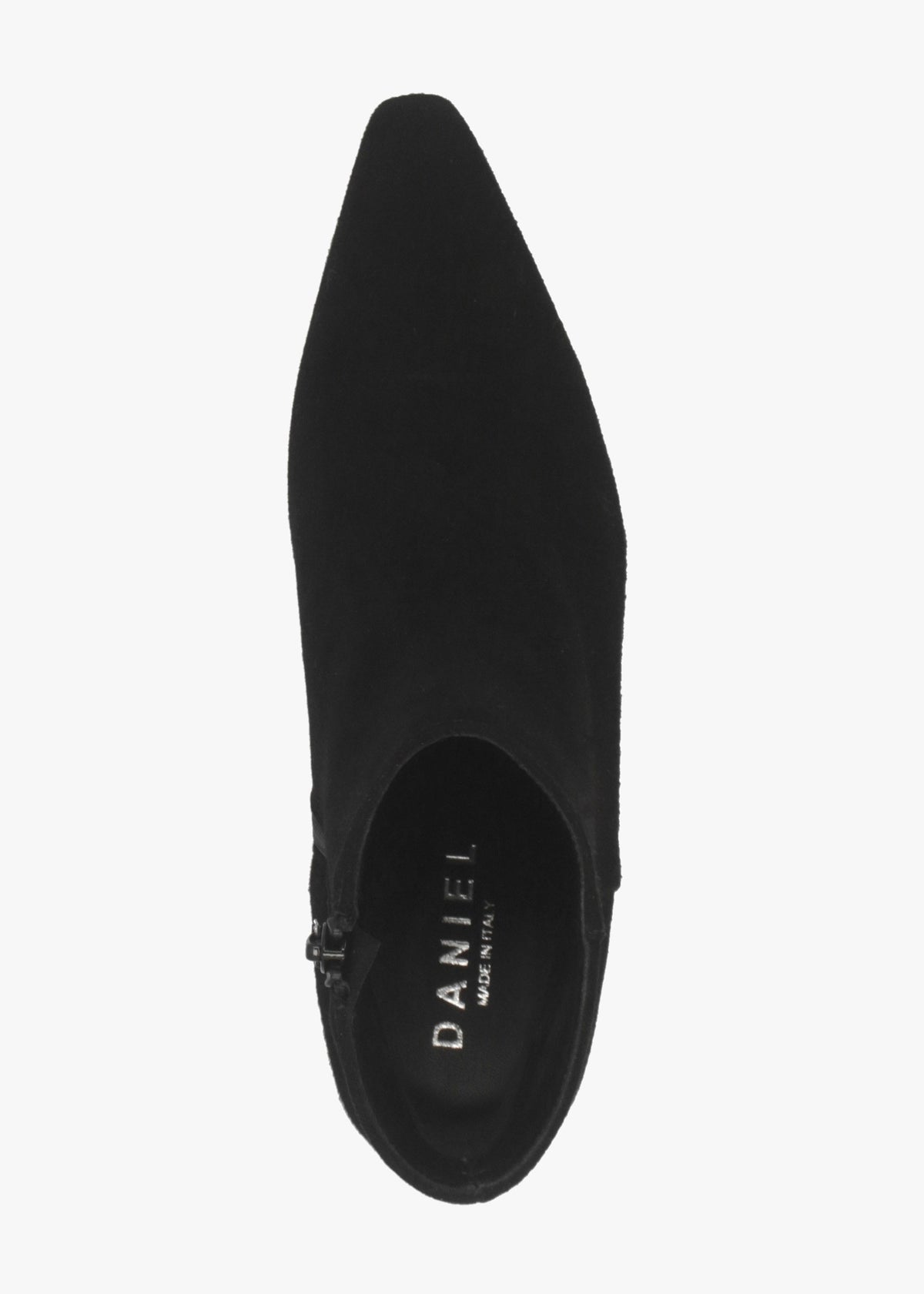 Saori Black Suede Low Wedge Ankle Boots