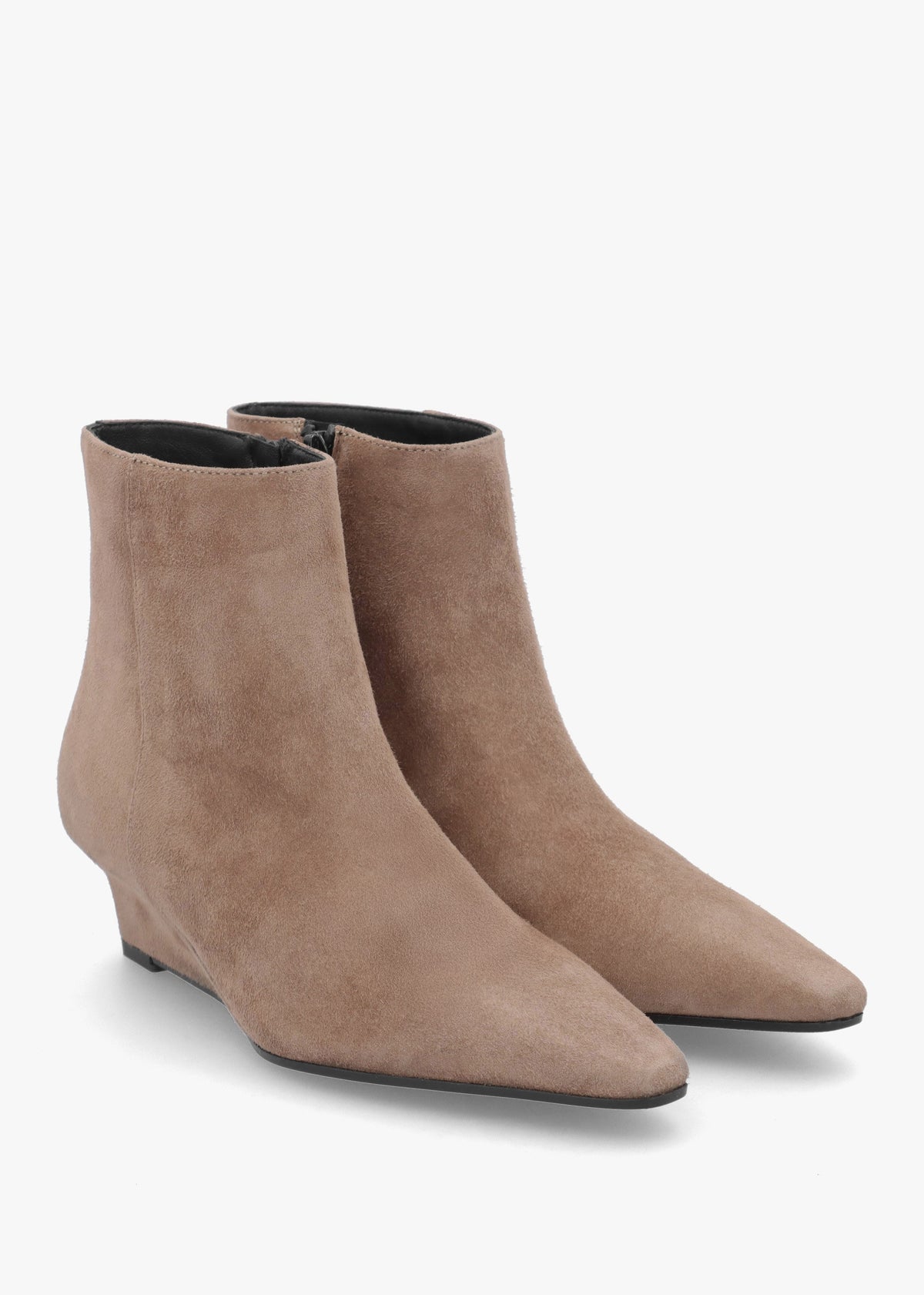 Daniel Saori Tan Suede Low Wedge Ankle Boots