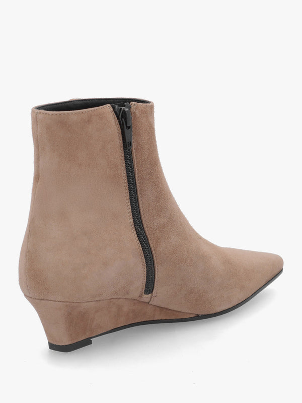 Daniel Saori Tan Suede Low Wedge Ankle Boots