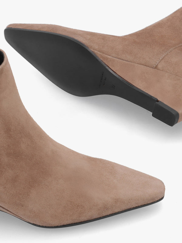 Daniel Saori Tan Suede Low Wedge Ankle Boots