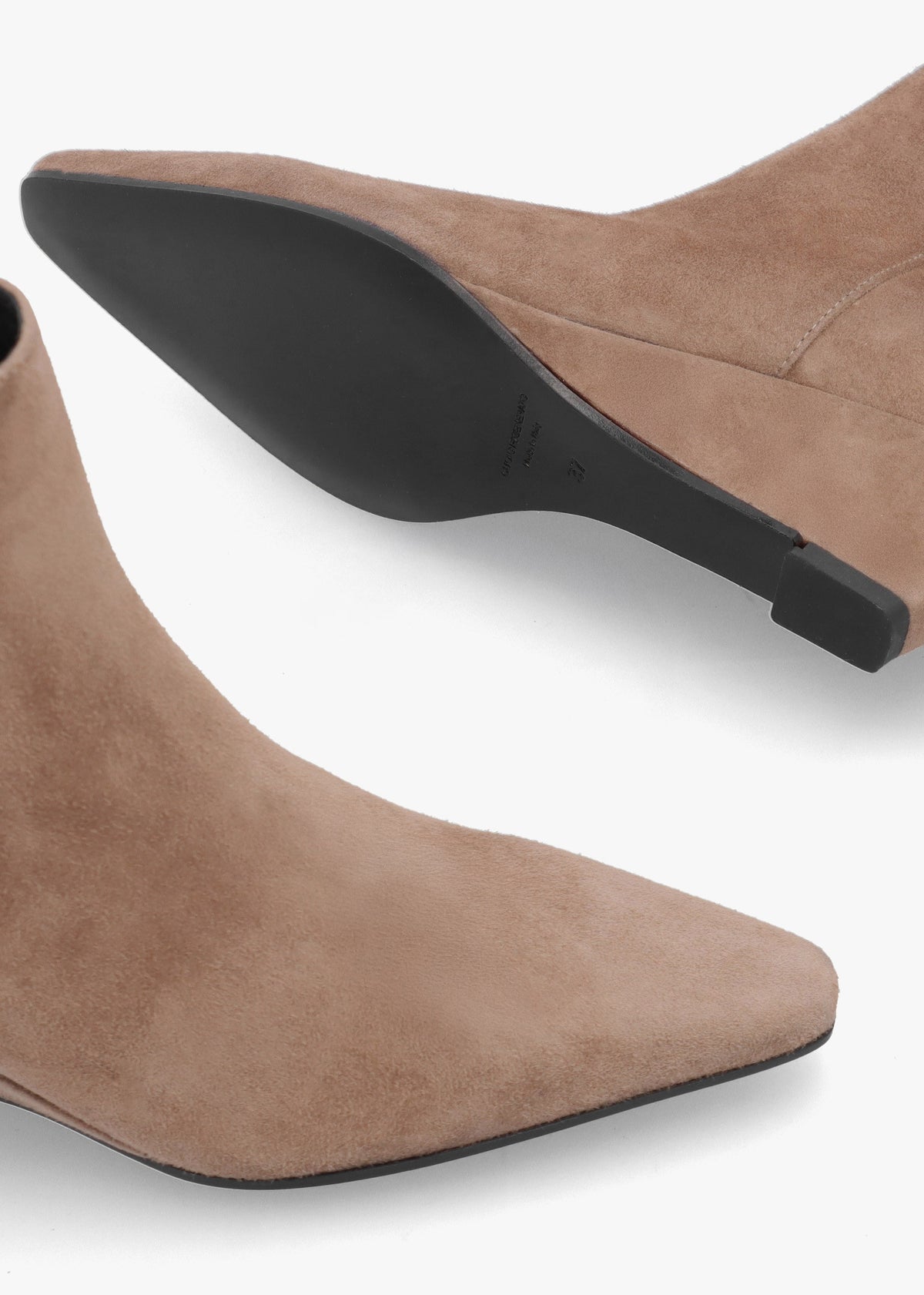 Daniel Saori Tan Suede Low Wedge Ankle Boots