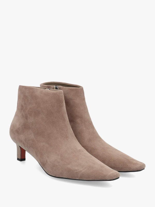 Daniel Scylla Beige Suede Low Heel Ankle Boots