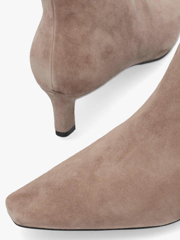 Daniel Scylla Beige Suede Low Heel Ankle Boots