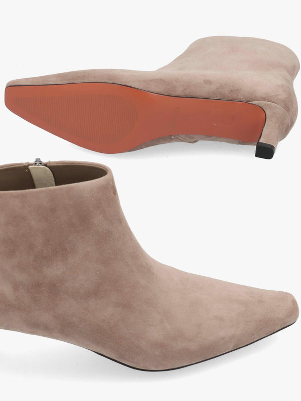 Daniel Scylla Beige Suede Low Heel Ankle Boots