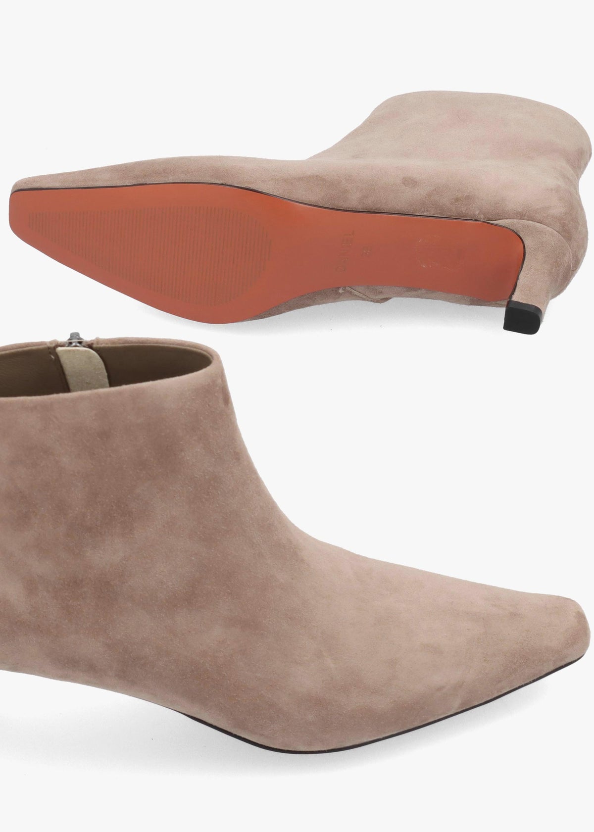 Daniel Scylla Beige Suede Low Heel Ankle Boots