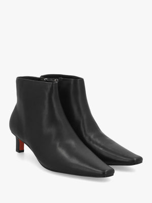 Daniel Scylla Black Leather Low Heel Ankle Boots
