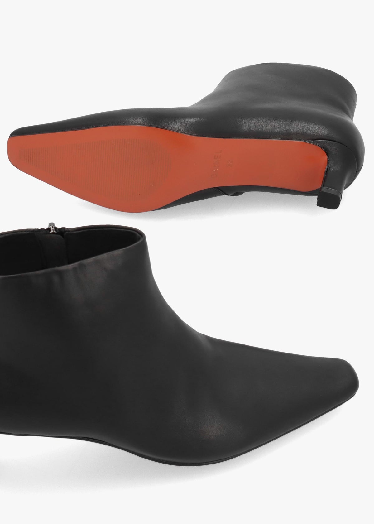 Daniel Scylla Black Leather Low Heel Ankle Boots