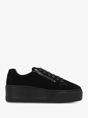 Daniel Vippy Black Suede Flatform Trainers