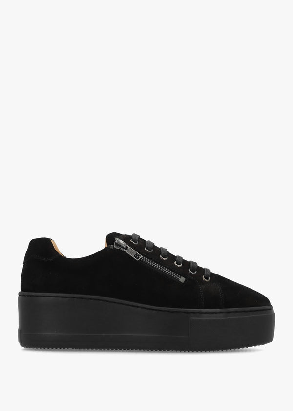 Daniel Vippy Black Suede Flatform Trainers