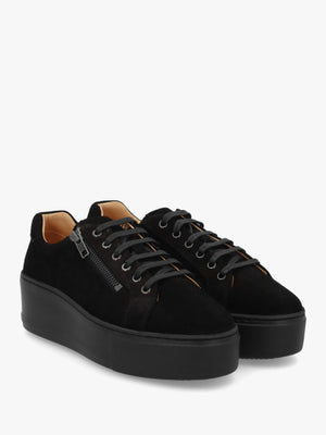 Daniel Vippy Black Suede Flatform Trainers