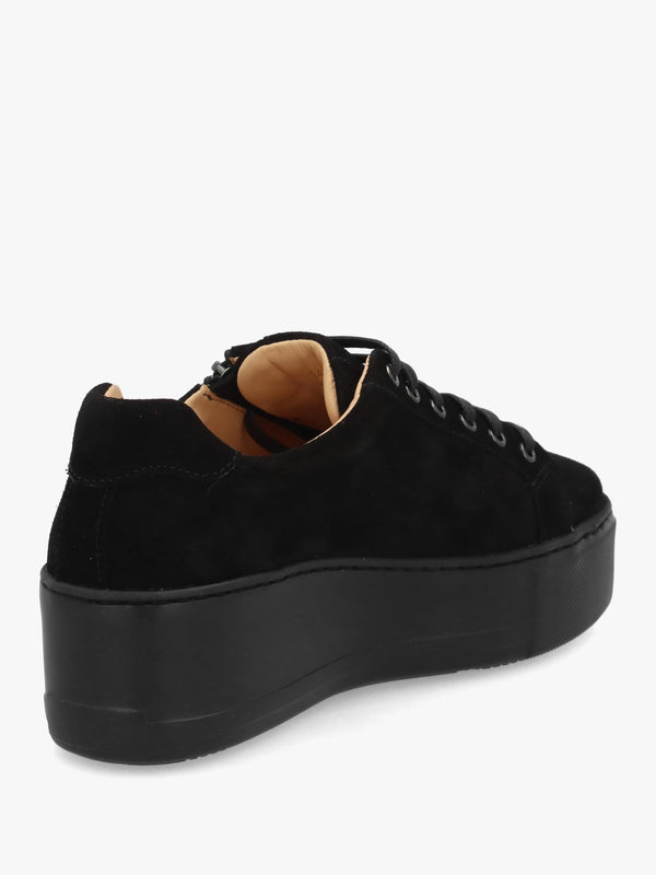 Daniel Vippy Black Suede Flatform Trainers