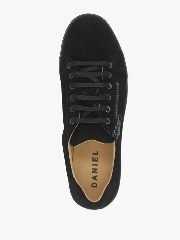 Daniel Vippy Black Suede Flatform Trainers