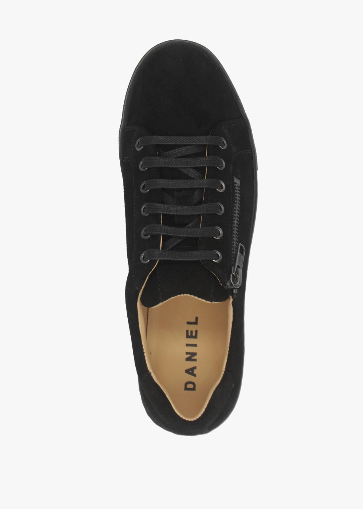 Daniel Vippy Black Suede Flatform Trainers