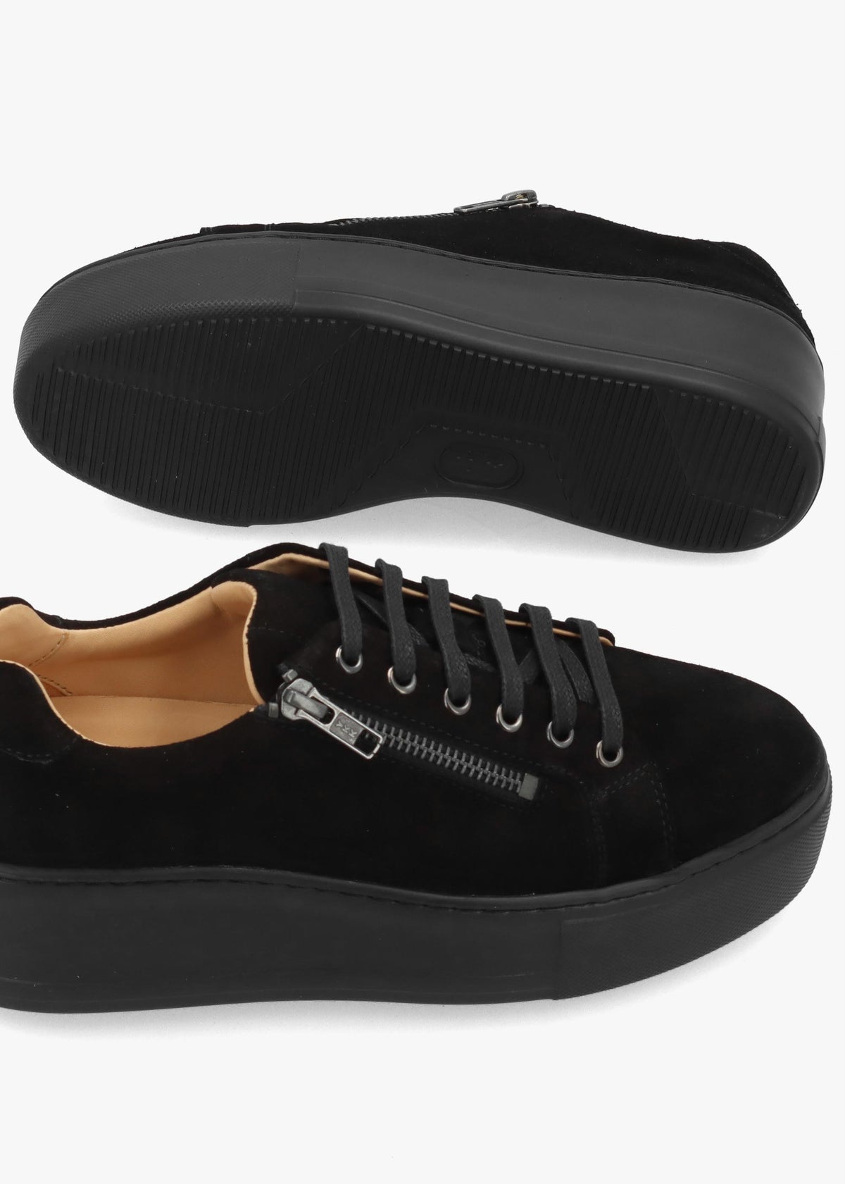Daniel Vippy Black Suede Flatform Trainers