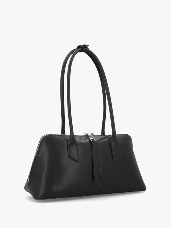 Emporio Black Smooth Leather Top Handle Bag