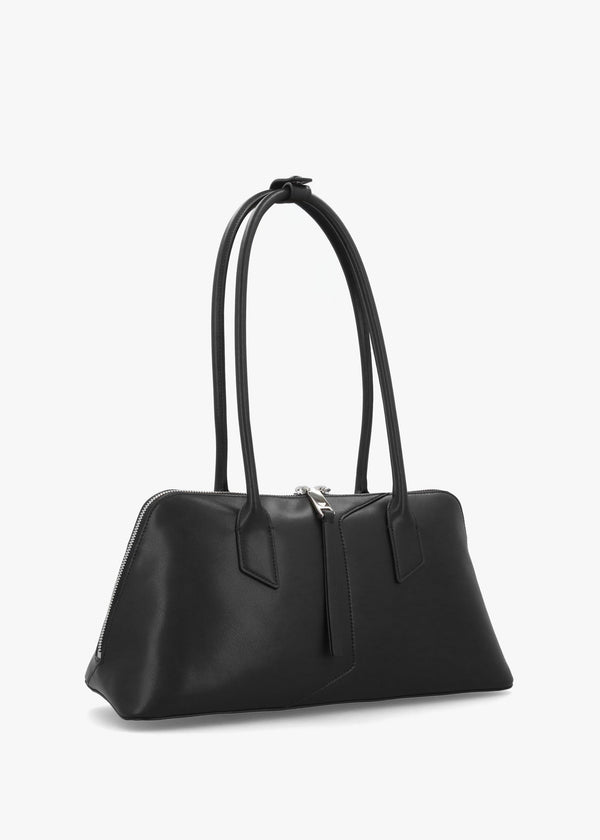 Emporio Black Smooth Leather Top Handle Bag