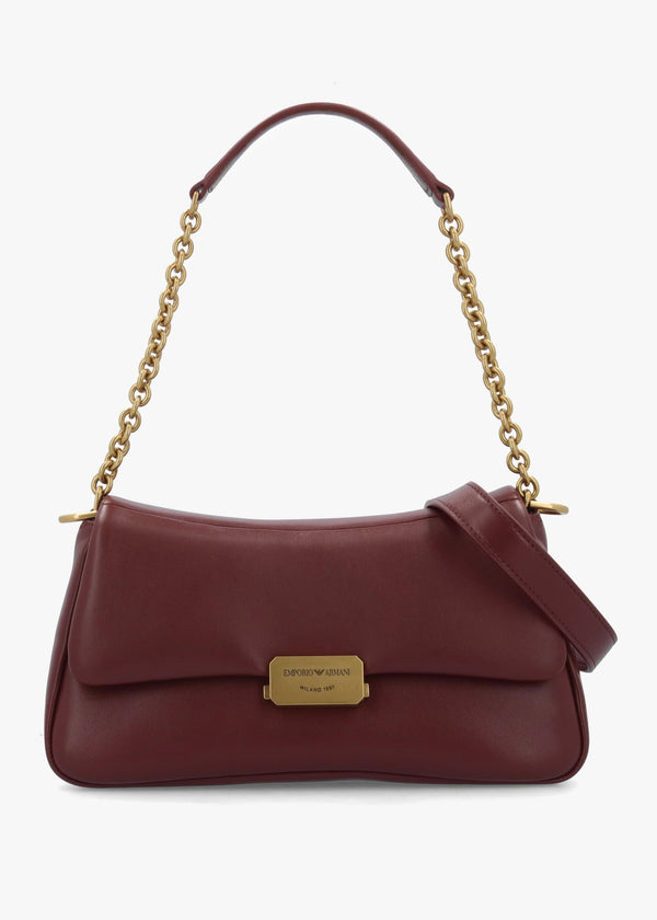 Burgundy Soft Leather Shoulder Bag