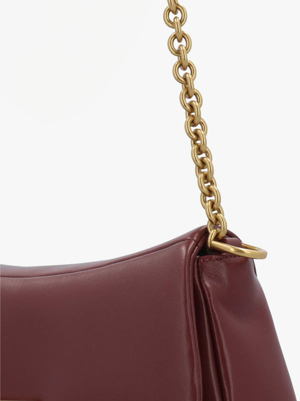 Burgundy Soft Leather Shoulder Bag