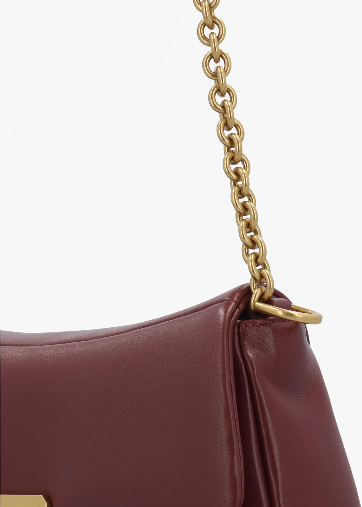 Burgundy Soft Leather Shoulder Bag
