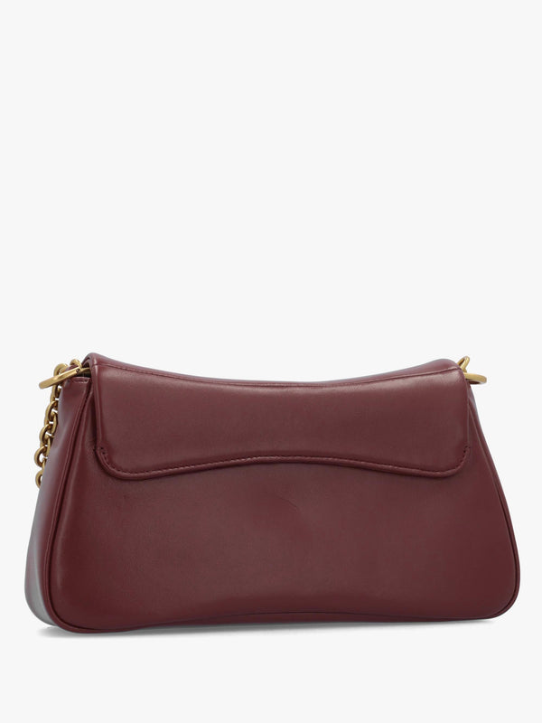Burgundy Soft Leather Shoulder Bag