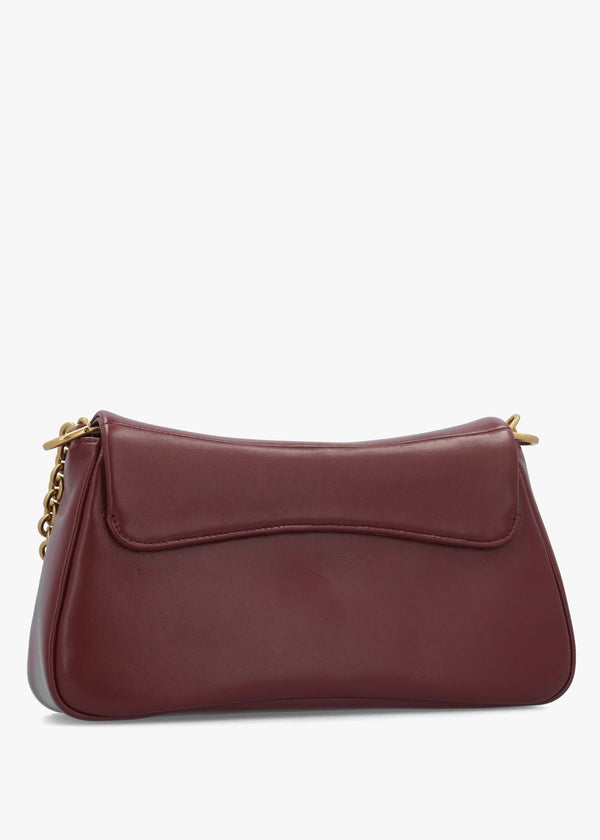 Burgundy Soft Leather Shoulder Bag
